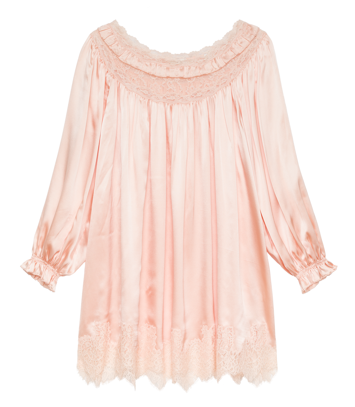 Cicely Silk Satin Mini Dress – Peach Sorbet