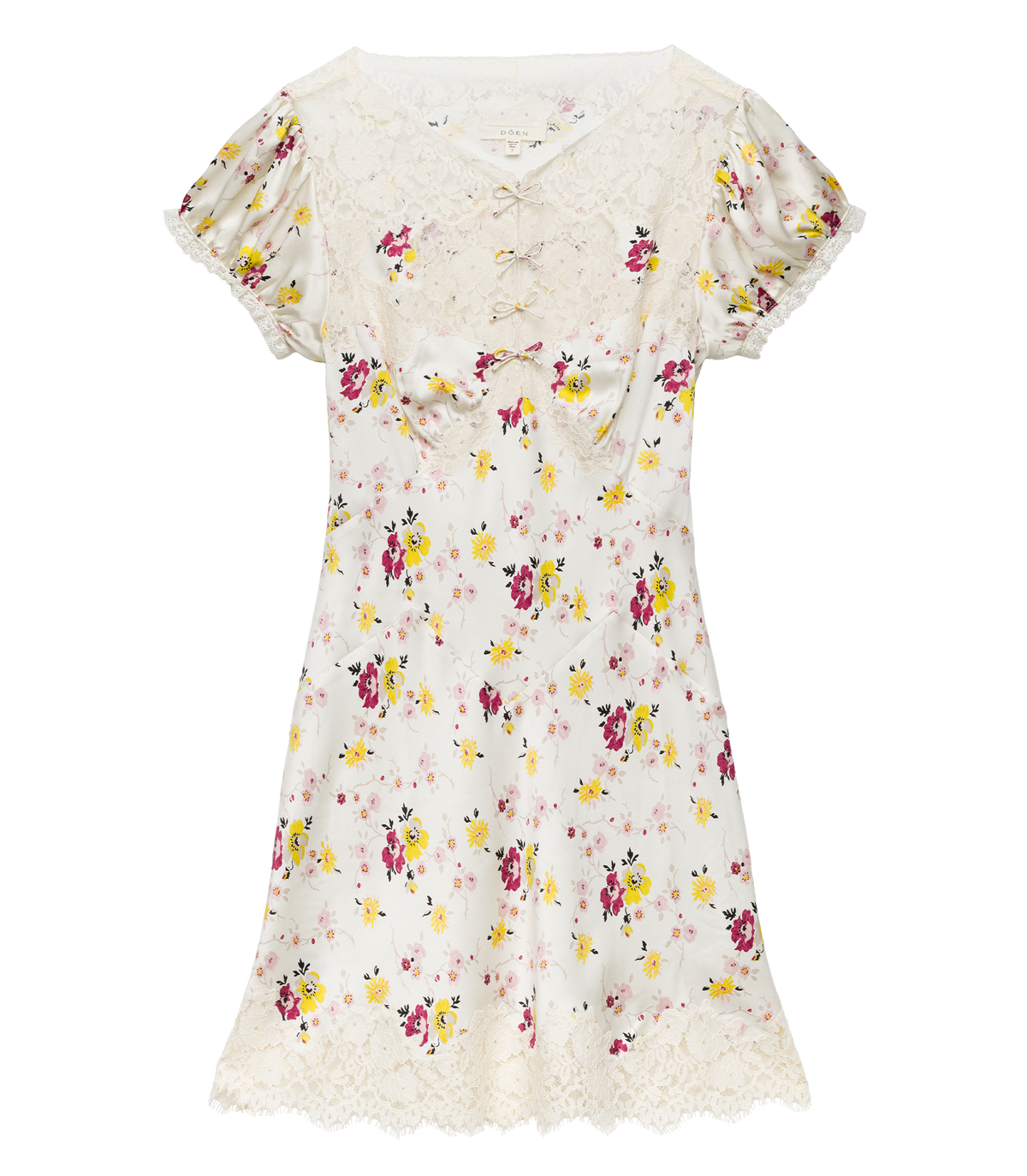 Elisaria Sweetbriar Floral Silk Satin Mini Dress