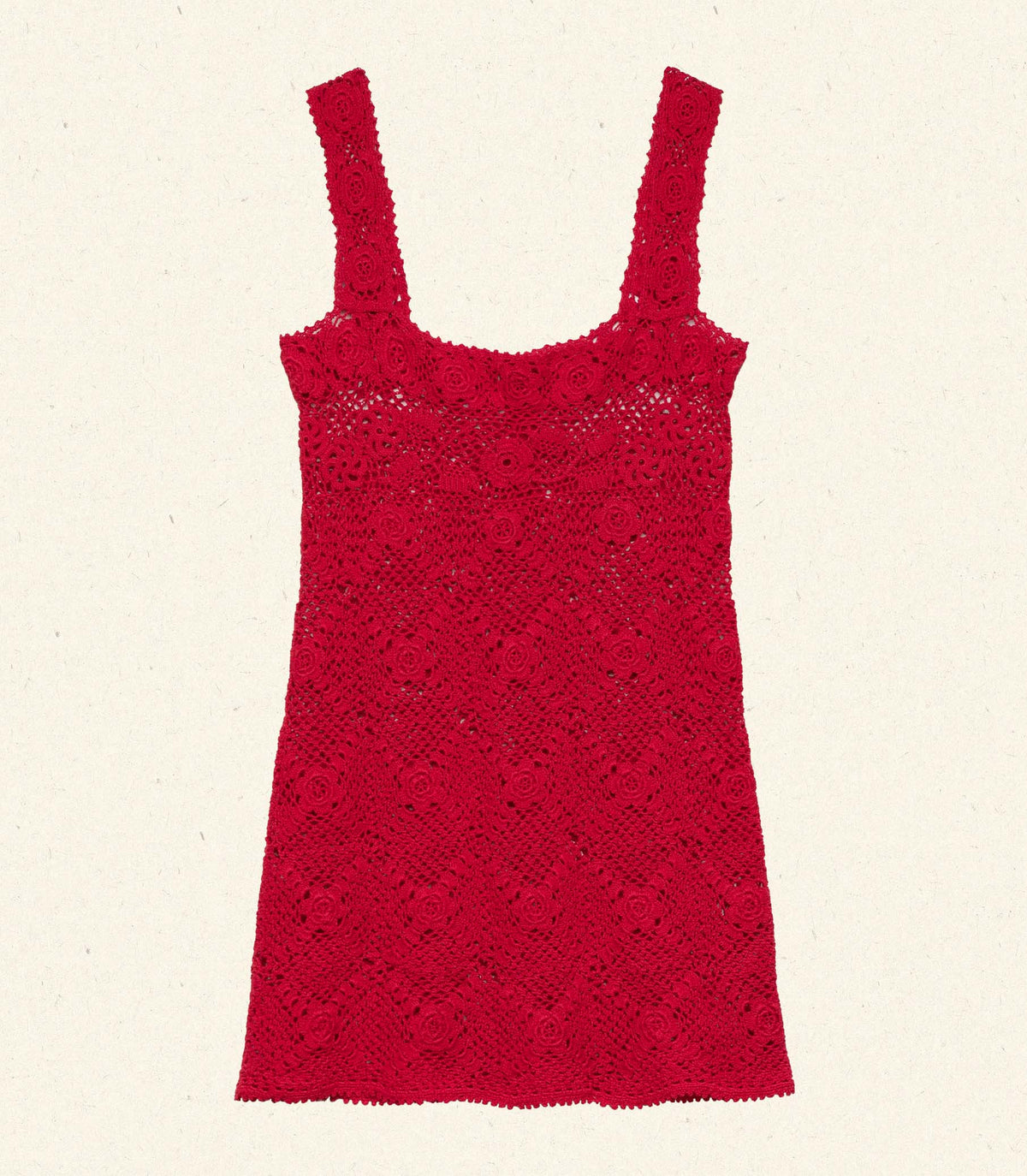 Eloise Heirloom Floral Crochet Mini Dress | Ruby