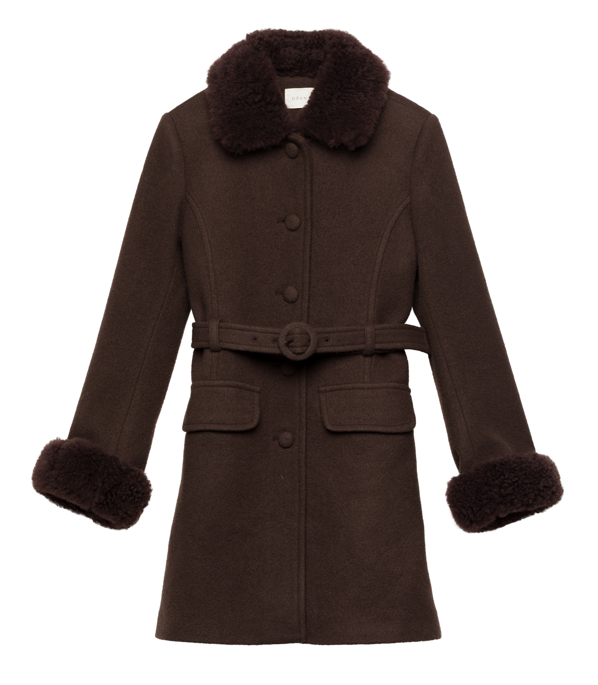 DÔEN Heirloom Farrow Wool-Cashmere Coat | Chocolate