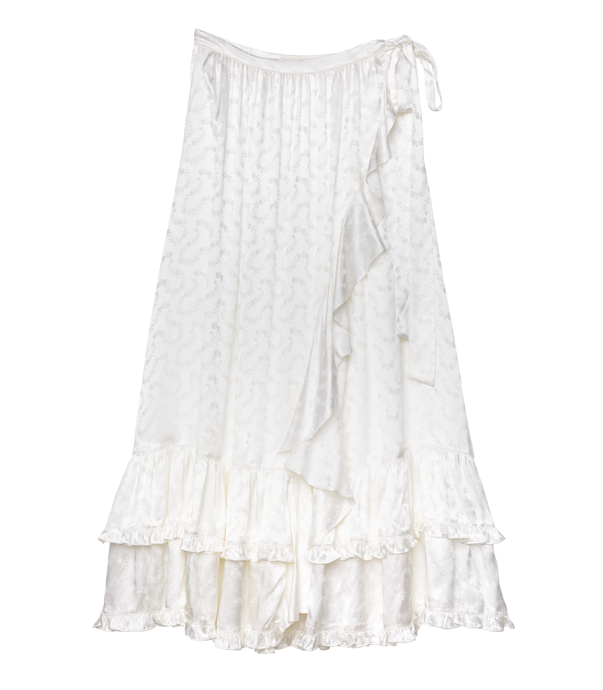 Fiorenza Skirt – Salt Shimmer Jacquard Ruffle