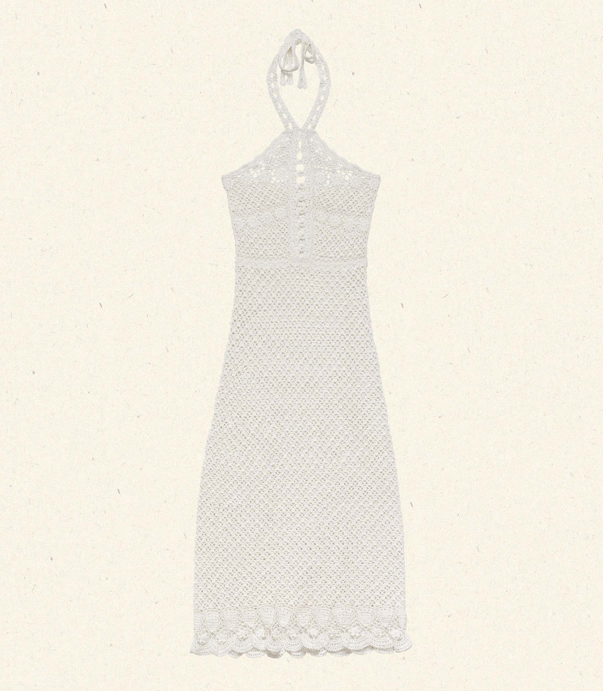 DÔEN Heirloom Liane Halter Midi Dress – Pearl