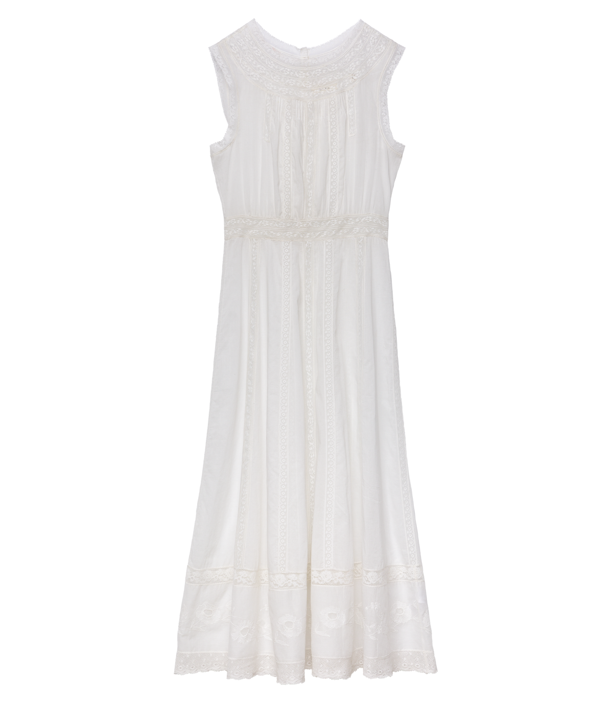Liviana Organic Cotton Voile Midi Dress – Salt