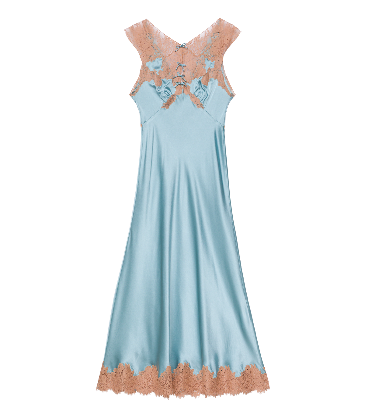 Marcelle Deep Aquamarine Silk Satin 1930s Dress