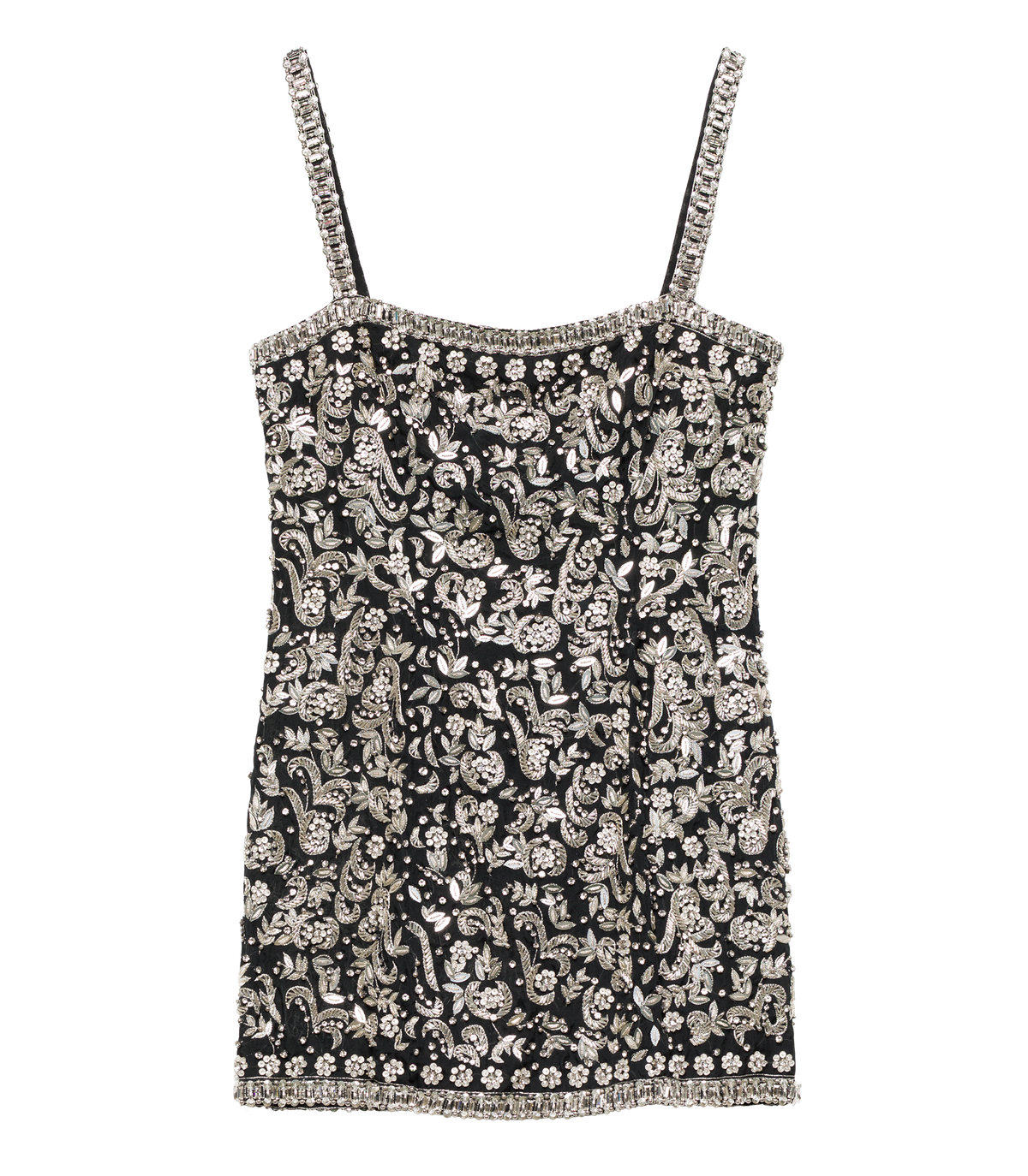DÔEN Heirloom Sereia Hand-Beaded Silk Organza Mini Dress