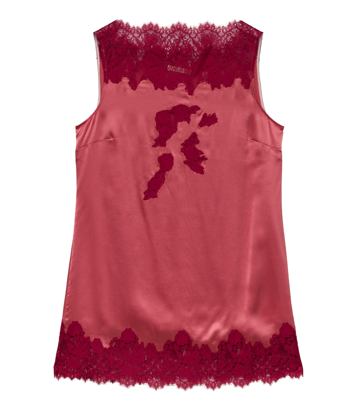 Vida Dress Mirage Pink | Silk Satin Babydoll Lace Dress