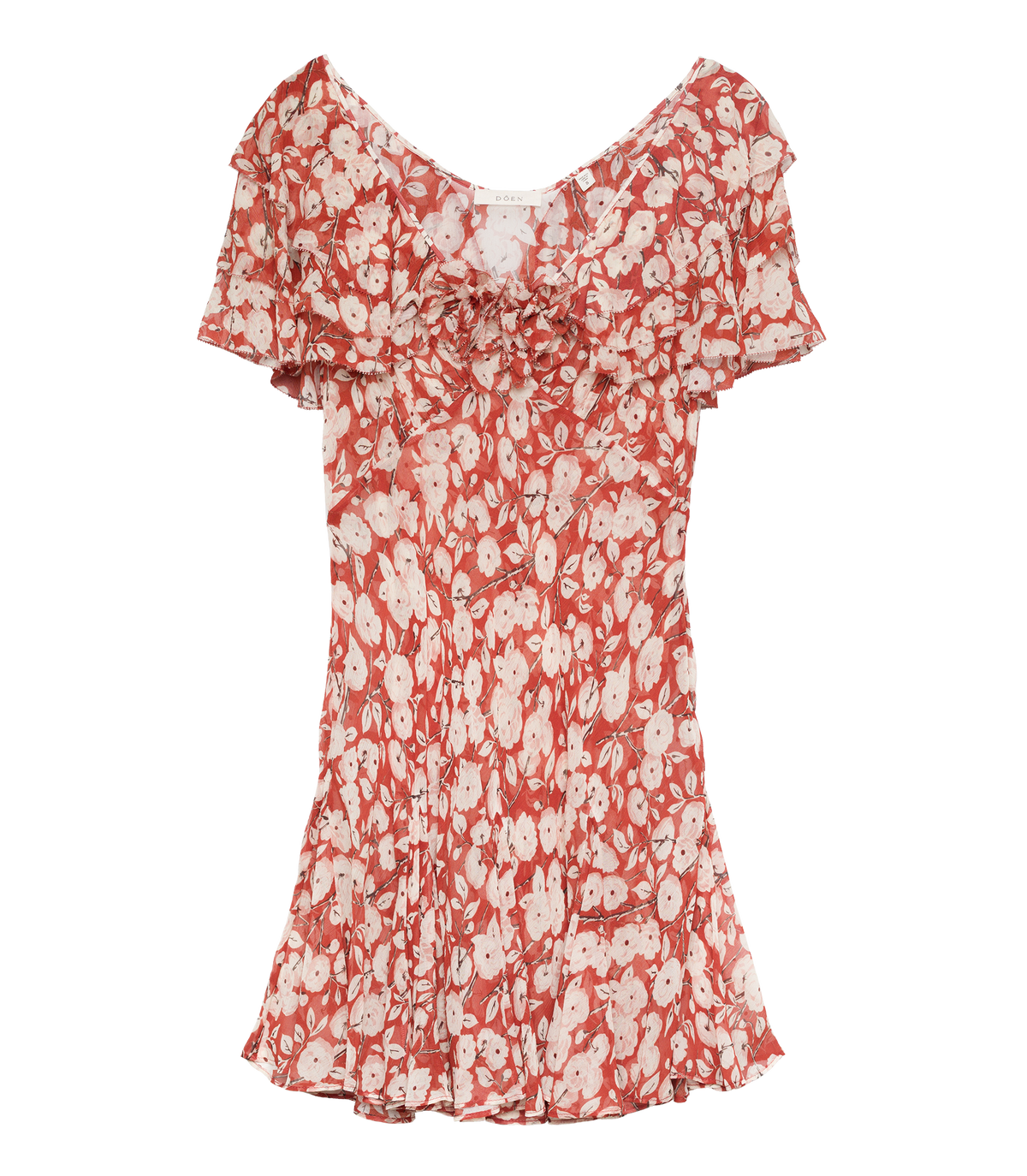 Alcida Silk Chiffon Mini Dress – Rouge Ambridge Rose
