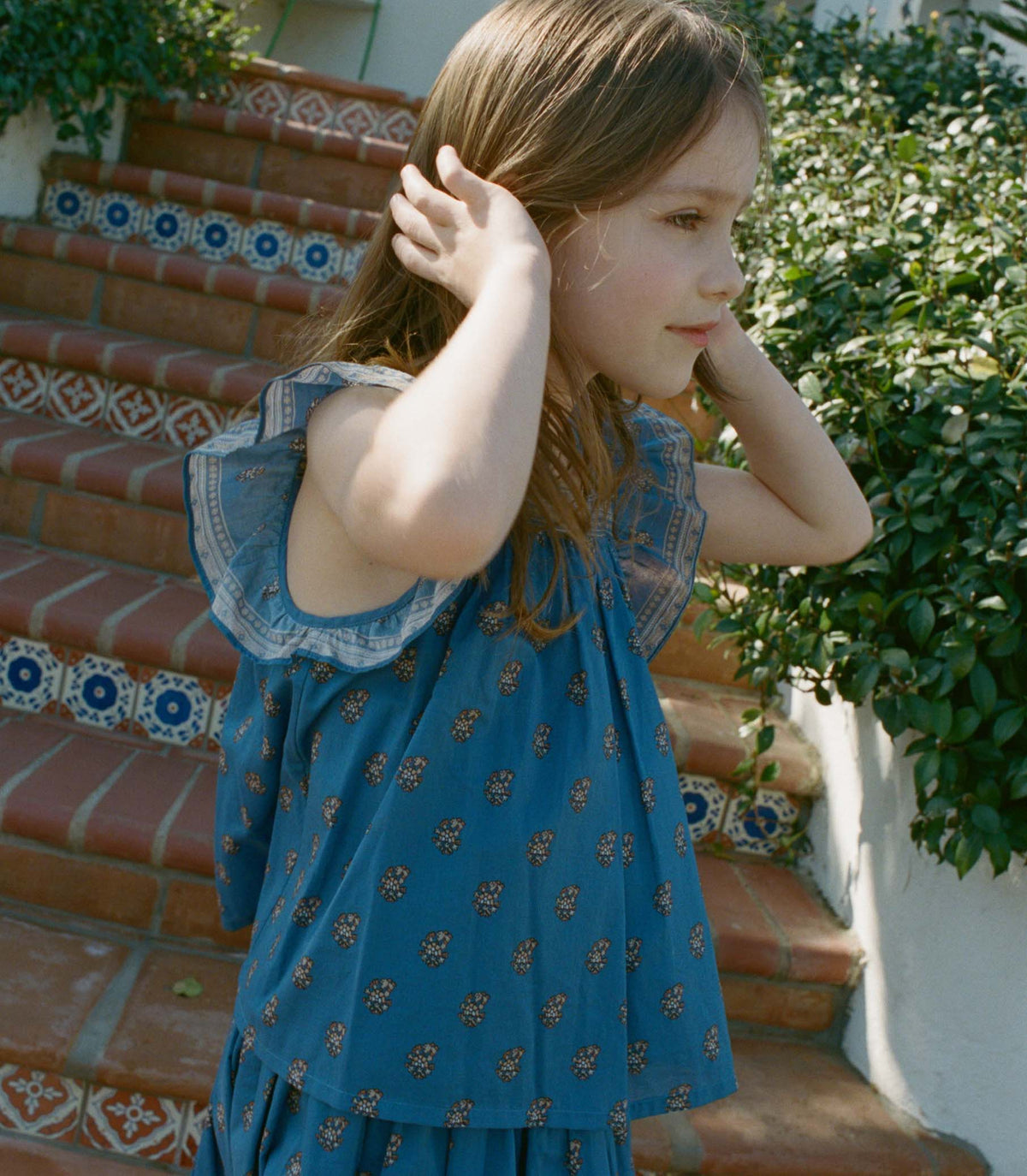 Bari Cotton Voile Top – Eartha Paisley Print