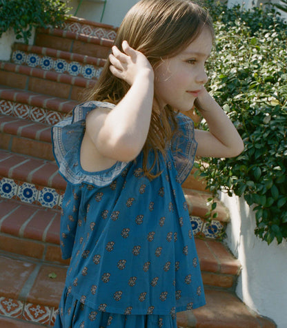 Bari Cotton Voile Top – Eartha Paisley Print