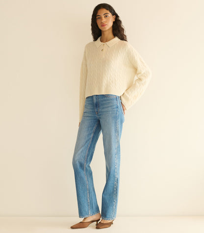 Cambridge Cable-Knit Cashmere Sweater – Magnolia