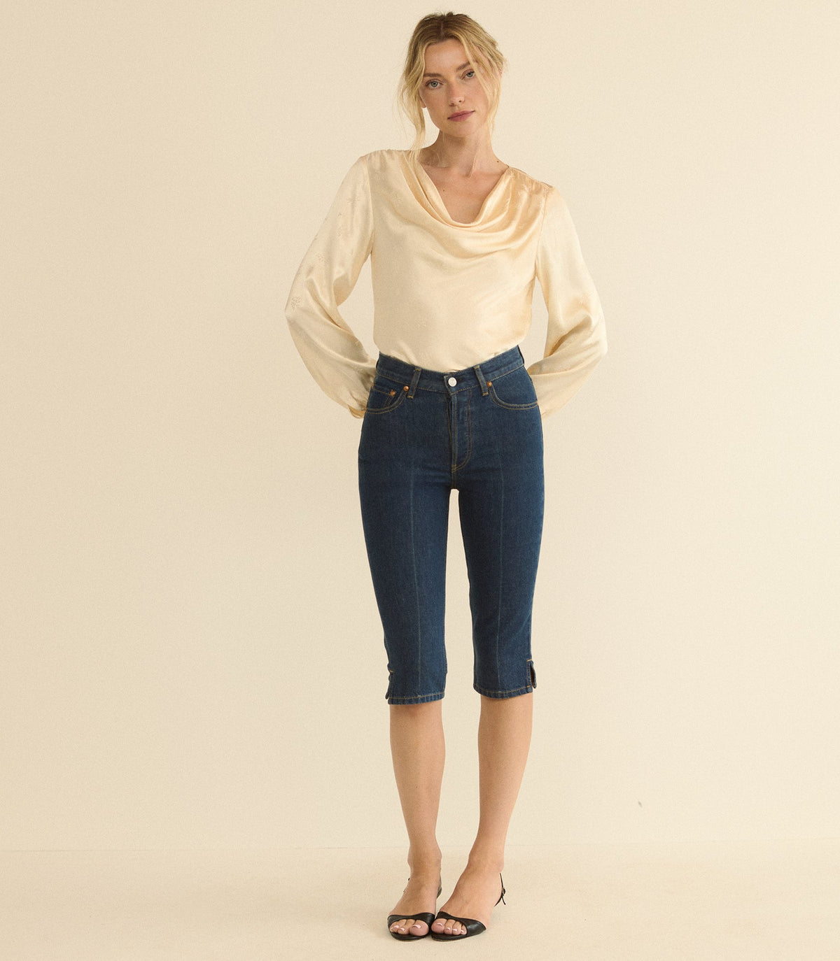 Chantal High-Rise Capri Jeans – Cavalaire Dark Wash
