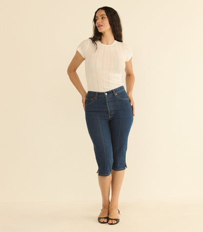 Chantal High-Rise Capri Jeans – Cavalaire Dark Wash