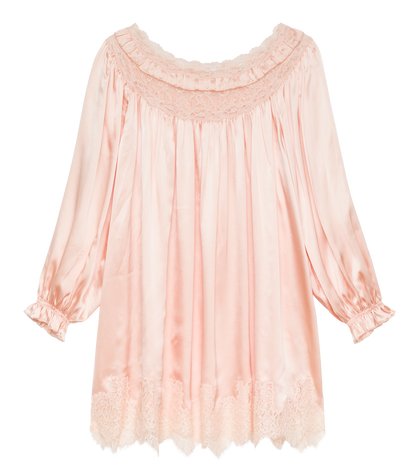 Cicely Silk Satin Mini Dress – Peach Sorbet