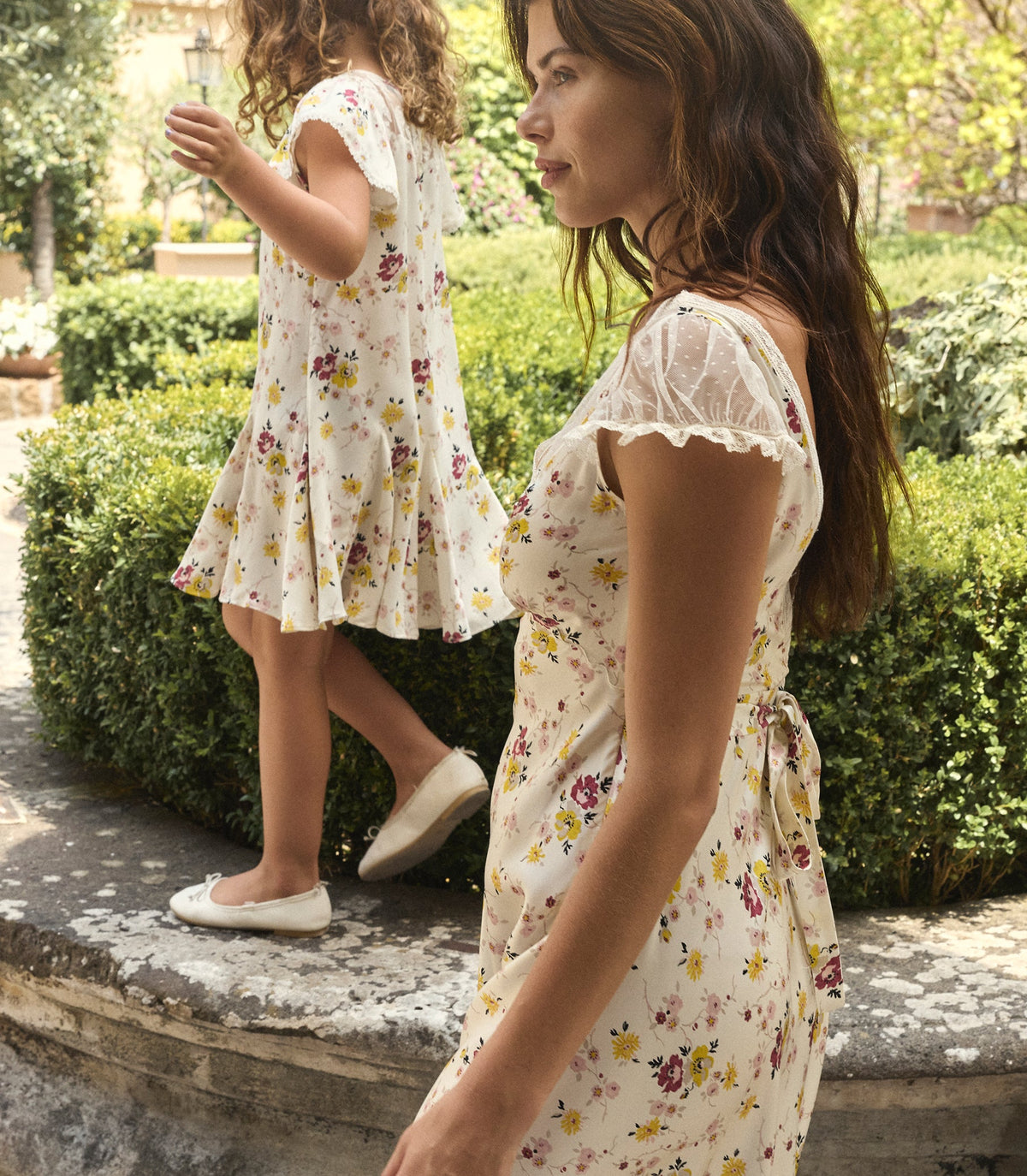 Corelia Silk Satin Dress in Sweetbriar Floral