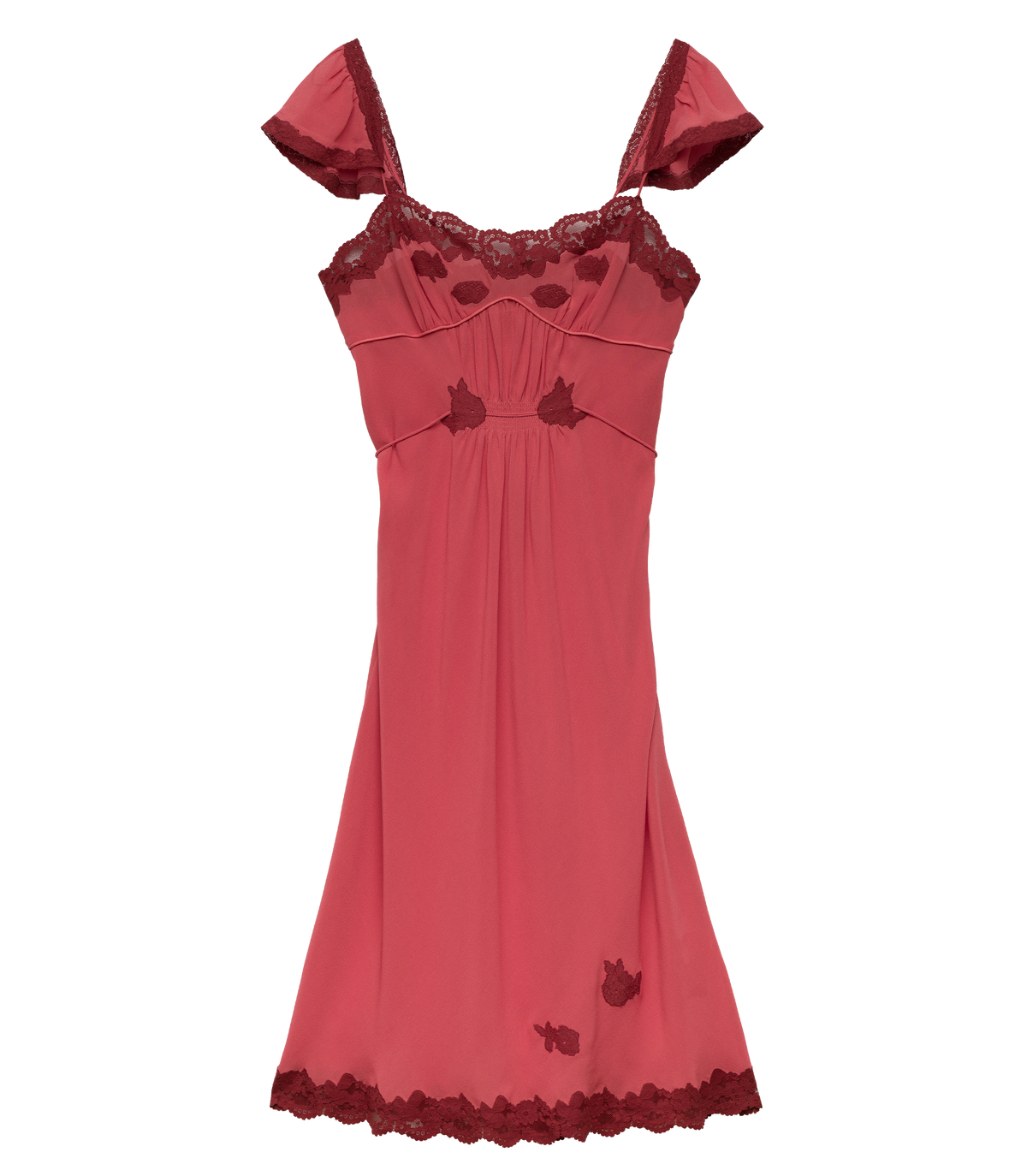 Corielle Silk Georgette Gown in Mirage Pink
