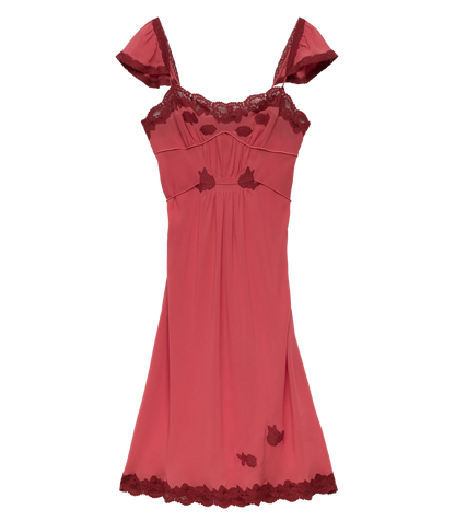 Corielle Silk Georgette Gown in Mirage Pink
