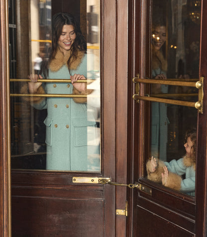 Deneuve Wool Bouclé Coat | Brighton Fog