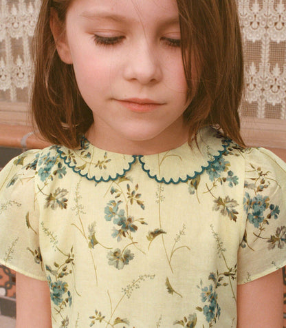 Dua Floral Organic Cotton Voile Dress | Sunshine