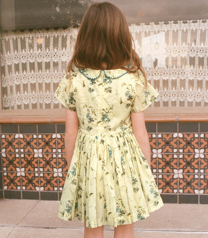 Dua Floral Organic Cotton Voile Dress | Sunshine
