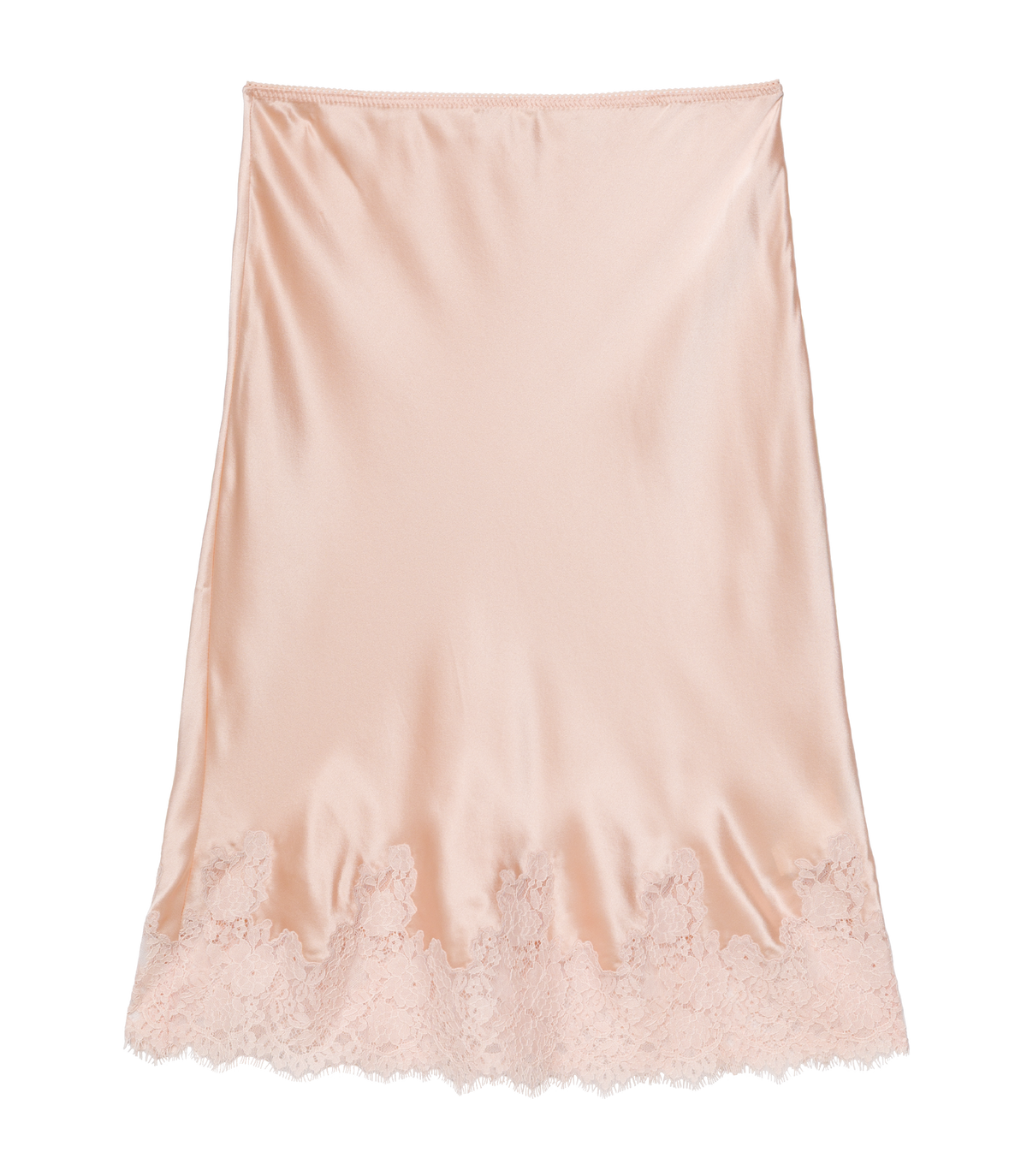 Elowette Silk Satin Midi Skirt – Peach Sorbet