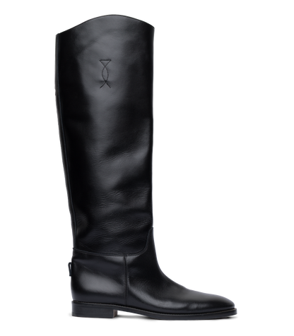 Essex Black Box Calf Leather Pull-On Boot | Italy