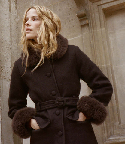 DÔEN Heirloom Farrow Wool-Cashmere Coat | Chocolate
