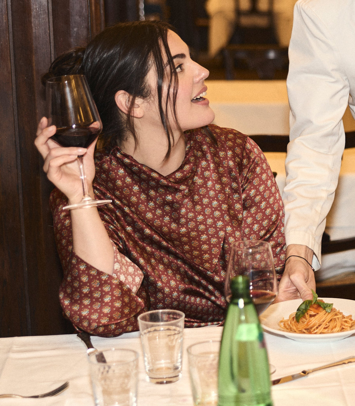 Faustella Silk Satin Top | San Sebastian Foulard Print
