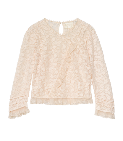 Fayette Top – Soft Camellia Embroidered Tulle