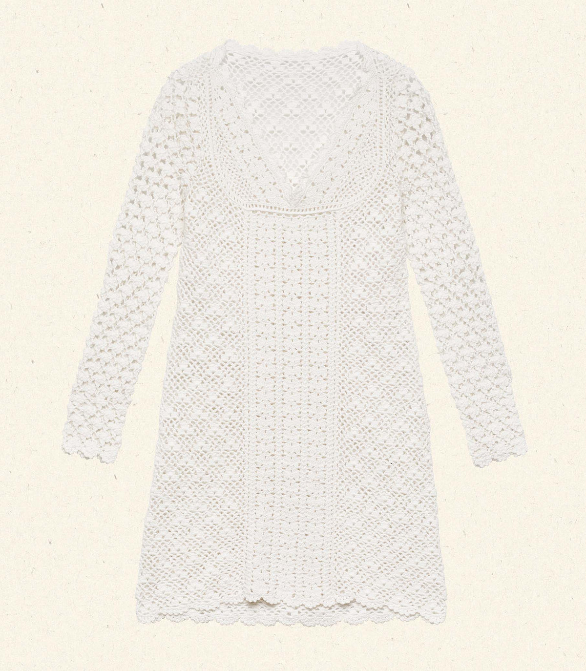 Florina Dress – Pearl Heirloom Crochet Mini