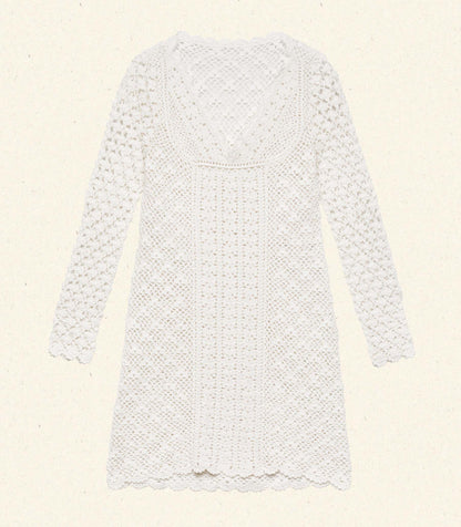 Florina Dress – Pearl Heirloom Crochet Mini