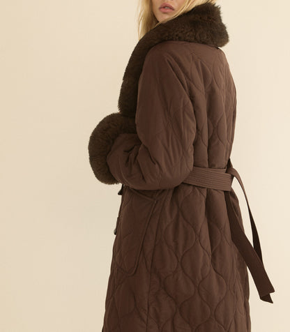 Hemlock Quilted Coat in Chocolate Brown | Insulated