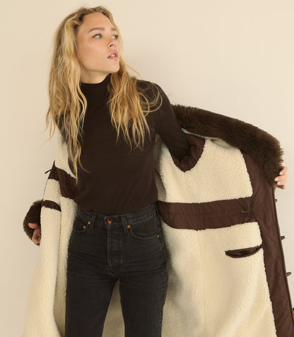 Hemlock Quilted Coat in Chocolate Brown | Insulated
