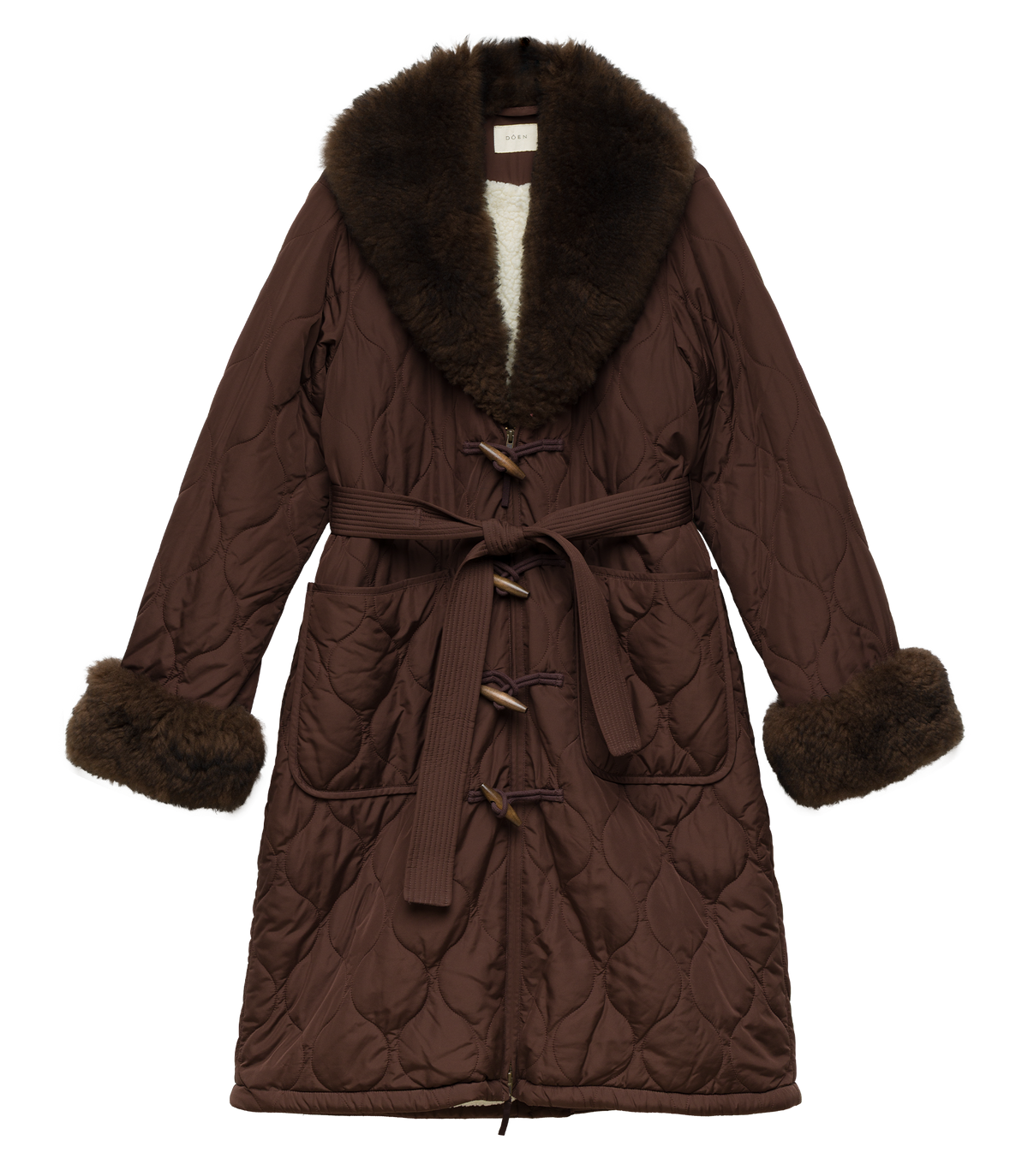 Hemlock Quilted Coat in Chocolate Brown | Insulated