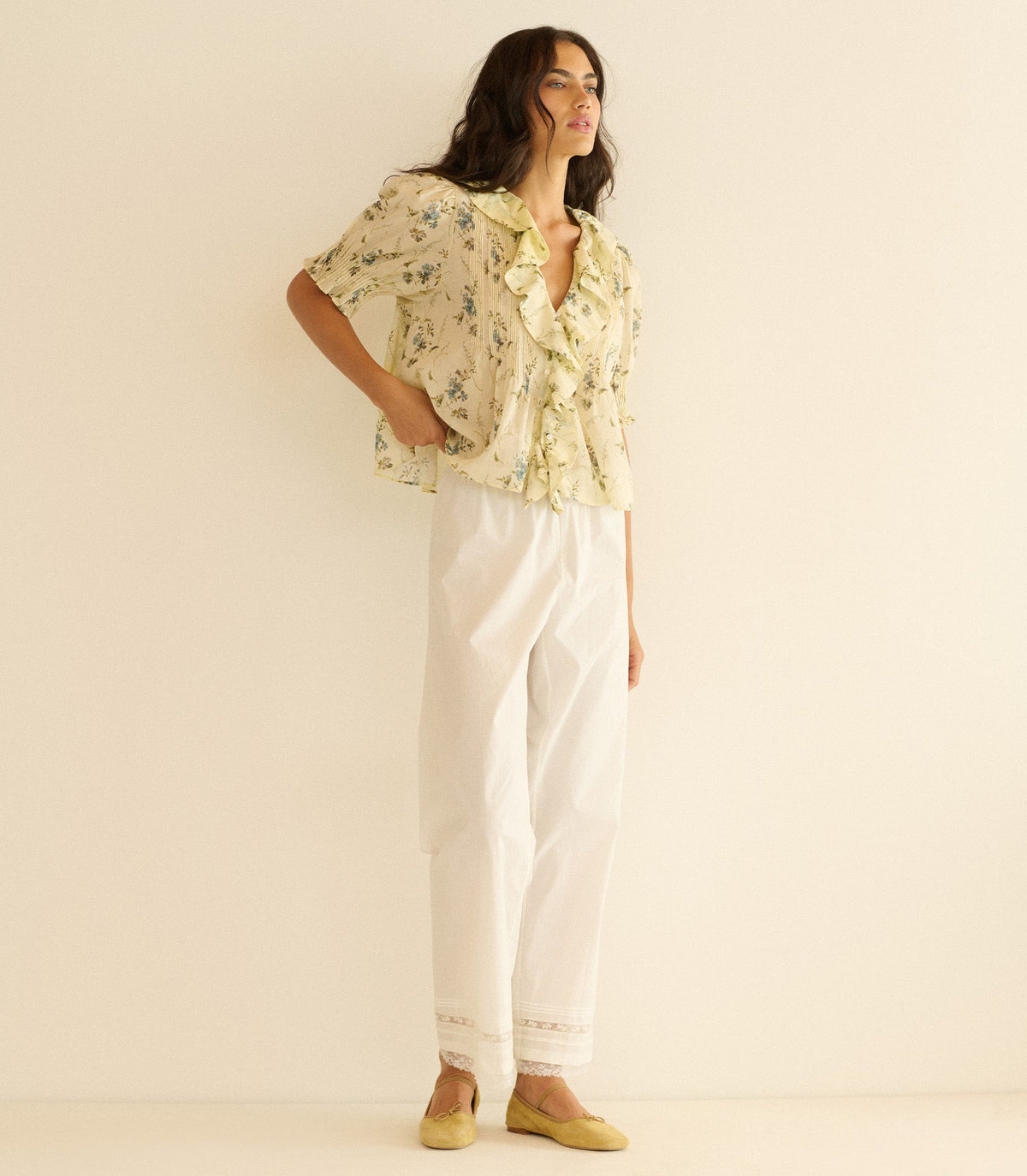 Henri Floral Blouse | Sunshine Prairie Rose Print