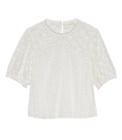 Idora Embroidered Tulle Blouse | Salt