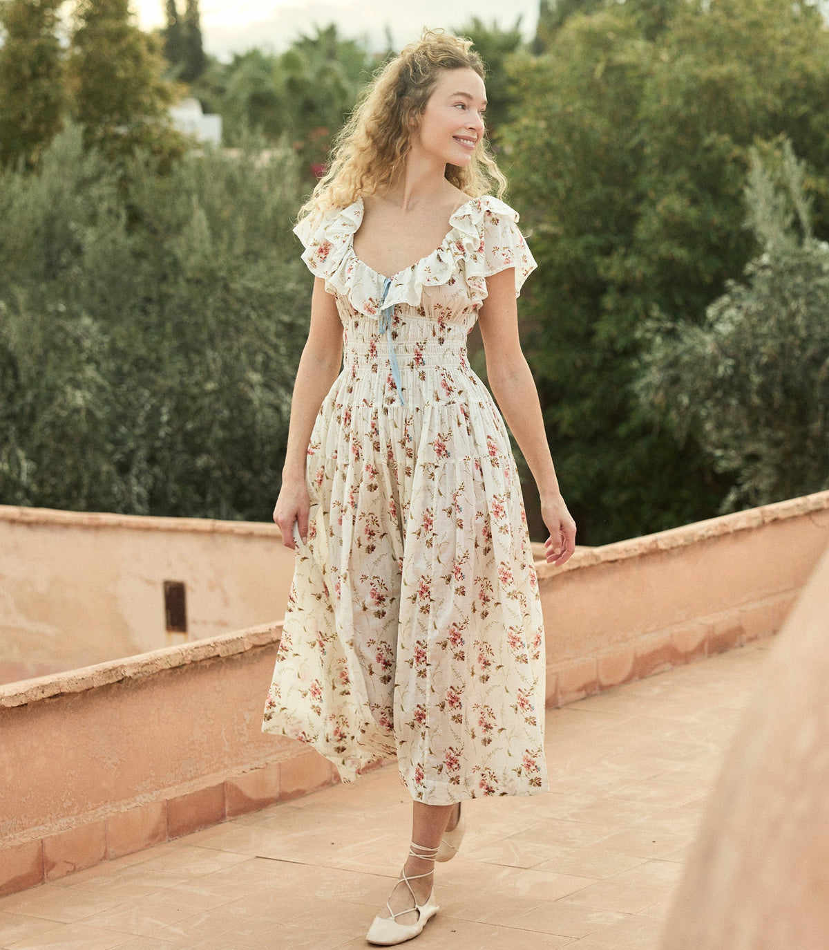 Illiana Tiered Floral Maxi Dress | Prairie Rose