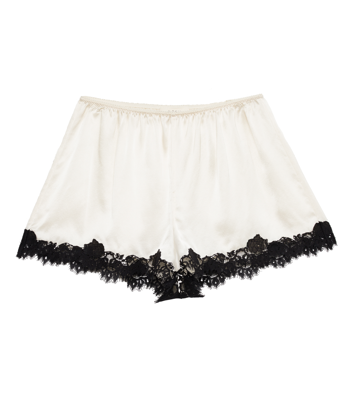 Iona Silk Satin Shorts | Sea Salt & Noir
