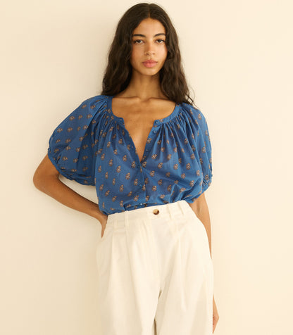 June Top – Eartha Paisley Cotton Voile Blouse