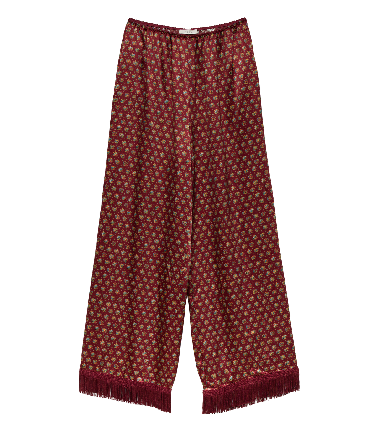 Lavon Fringe Pant – San Sebastian Foulard Silk Satin