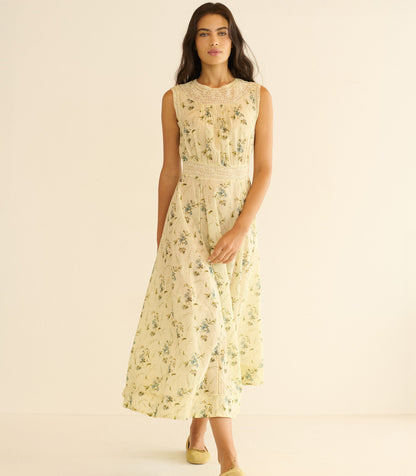 DÔEN Liliane Floral Midi Dress – Sunshine Prairie Rose