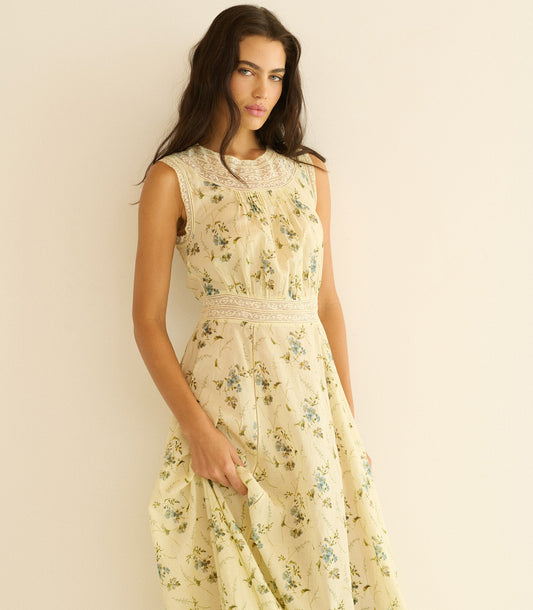 DÔEN Liliane Floral Midi Dress – Sunshine Prairie Rose