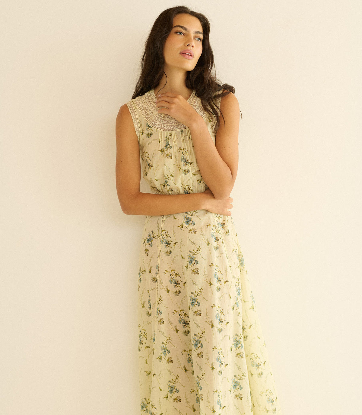 DÔEN Liliane Floral Midi Dress – Sunshine Prairie Rose