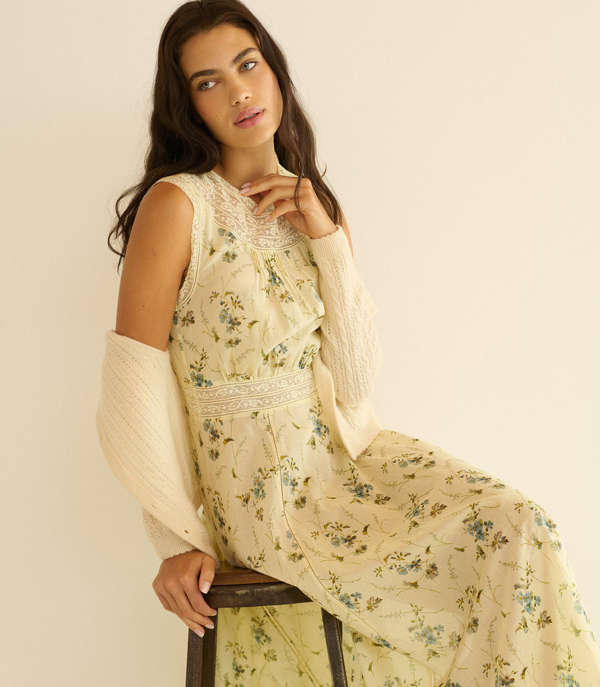 DÔEN Liliane Floral Midi Dress – Sunshine Prairie Rose