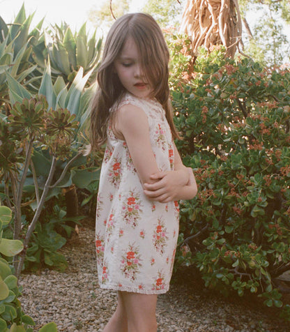 DÔEN Little Danses Floral Organic Cotton Dress – Rose