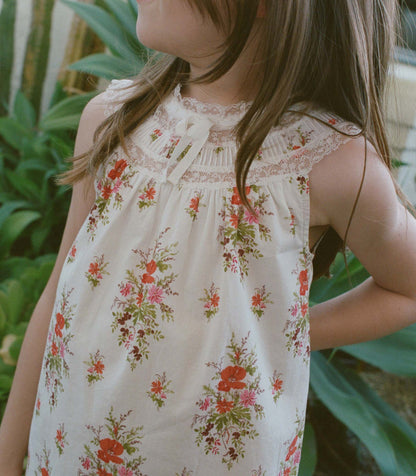 DÔEN Little Danses Floral Organic Cotton Dress – Rose