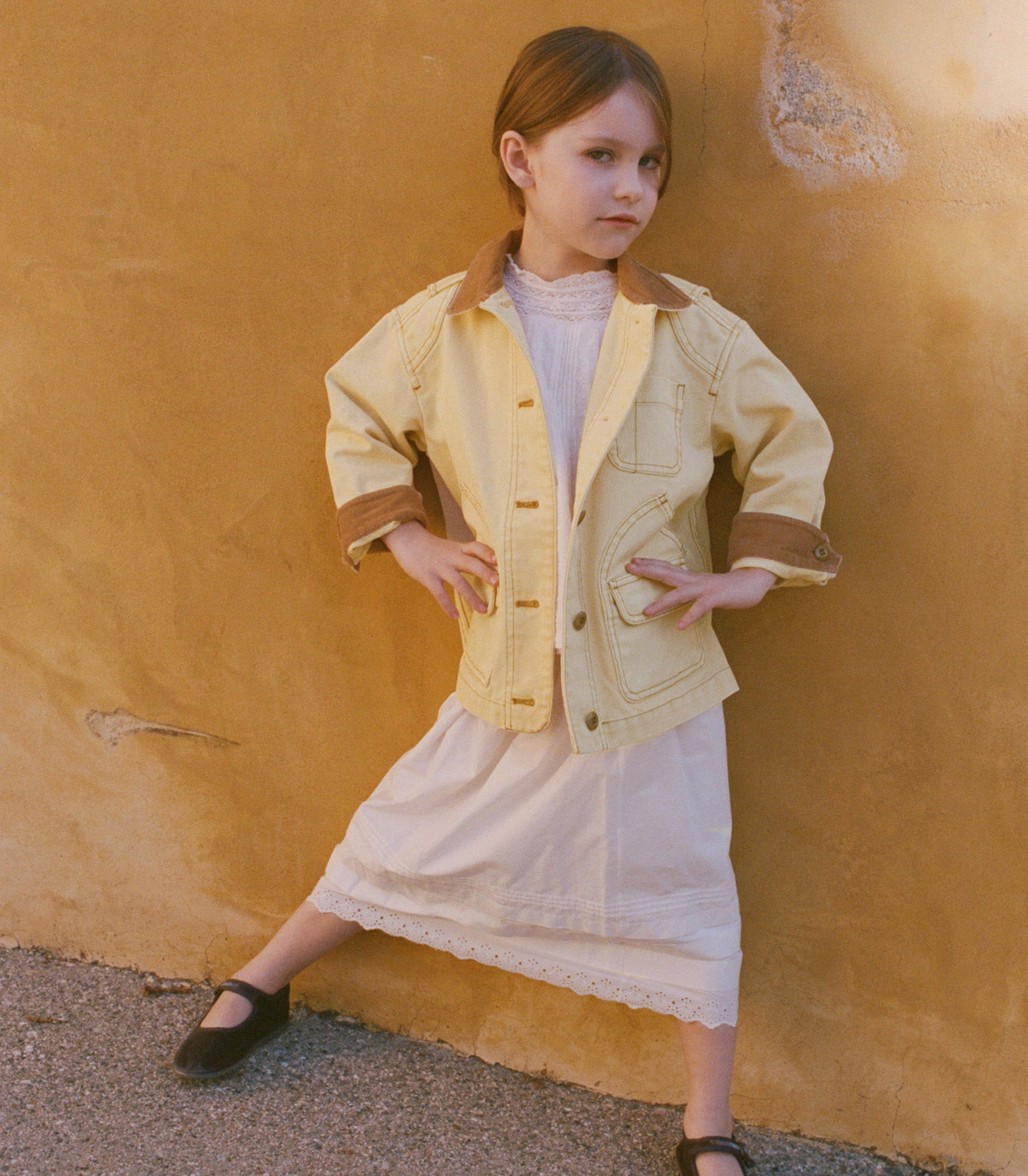 DÔEN Little Pascual Garment-Dyed Cotton Barn Jacket – Straw