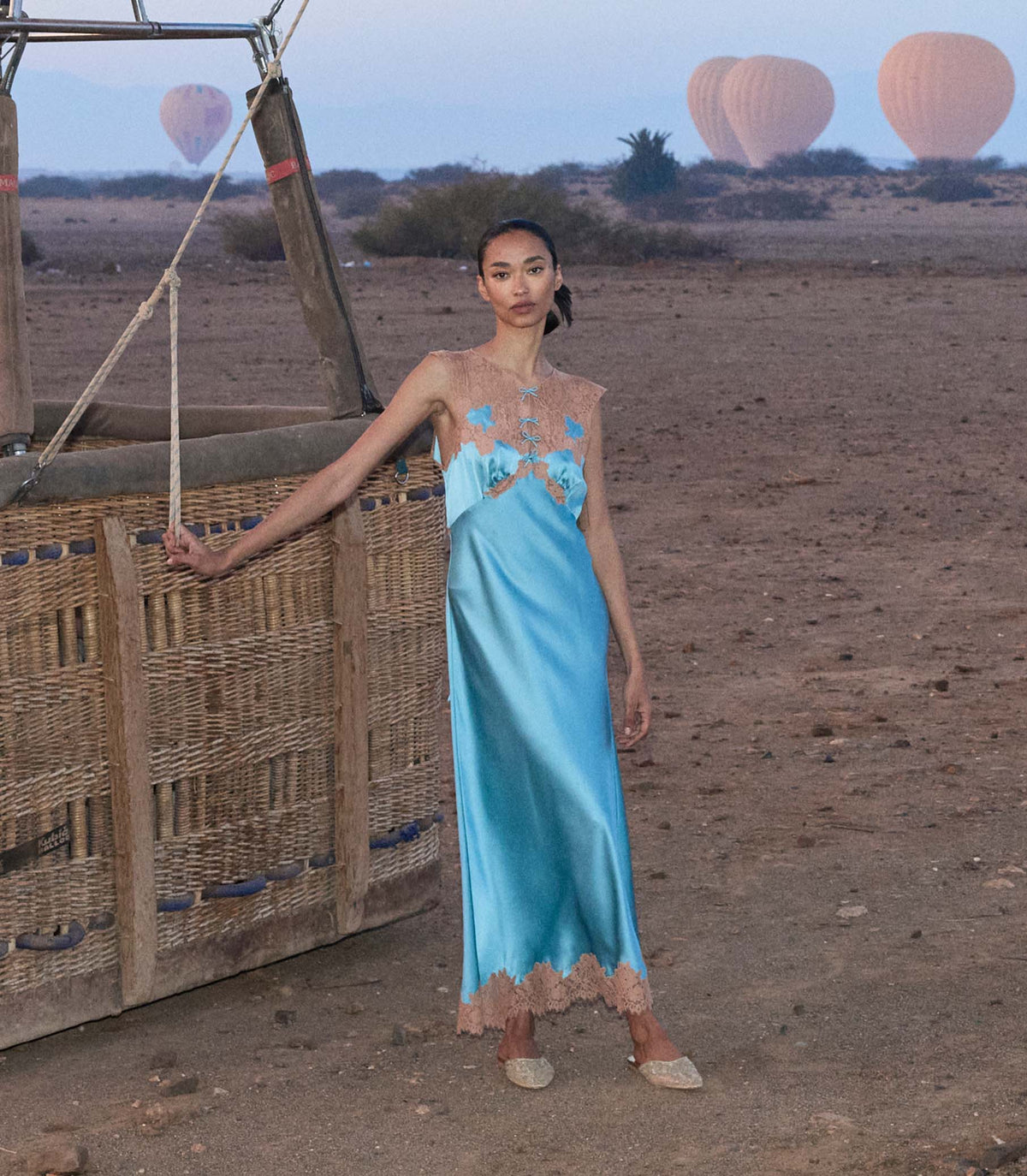 Marcelle Deep Aquamarine Silk Satin 1930s Dress