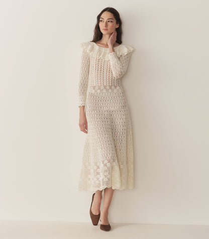 DÔEN Heirloom Margot Dress – Pearl | Handmade 1930s Style