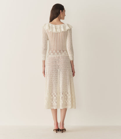 DÔEN Heirloom Margot Dress – Pearl | Handmade 1930s Style