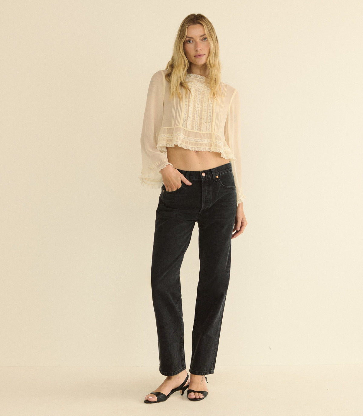 Miller Low-Rise Slouchy Jean – Coal Black Wash | Regen Cotton